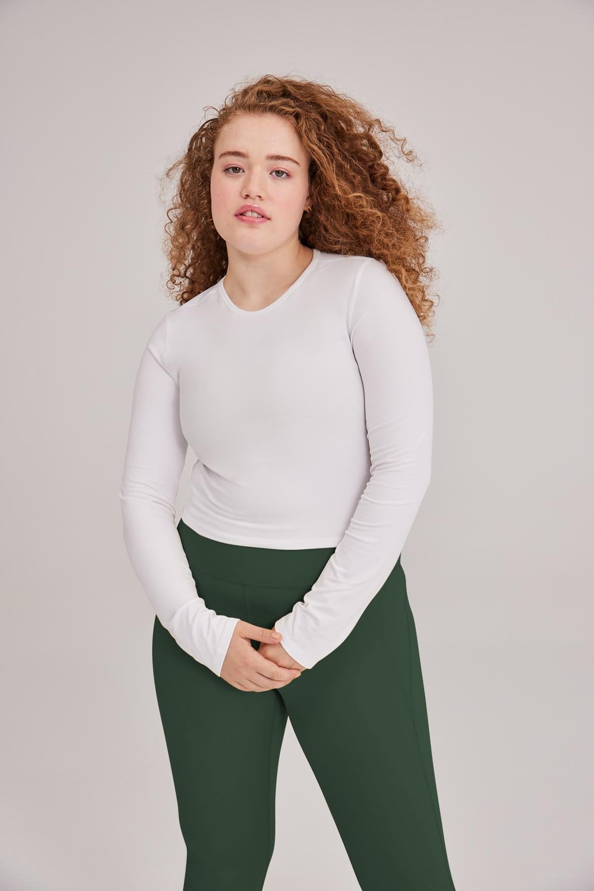 White ReSet Cropped Long Sleeve