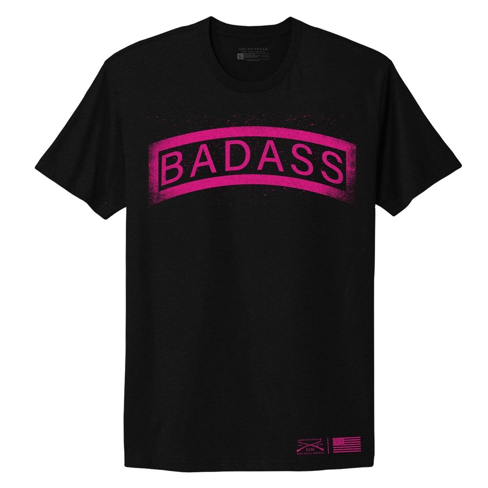 Grunt Style Women's Badass Boyfriend Fit T-Shirt - Black T-Shirt