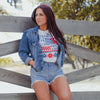 Women's Freedom Vibes Boyfriend Fit T-Shirt - White