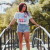 Women's Freedom Vibes Boyfriend Fit T-Shirt - White