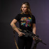 Grunt Style Women's Frankly Patriotic Boyfriend Fit T-Shirt - Black T-Shirt